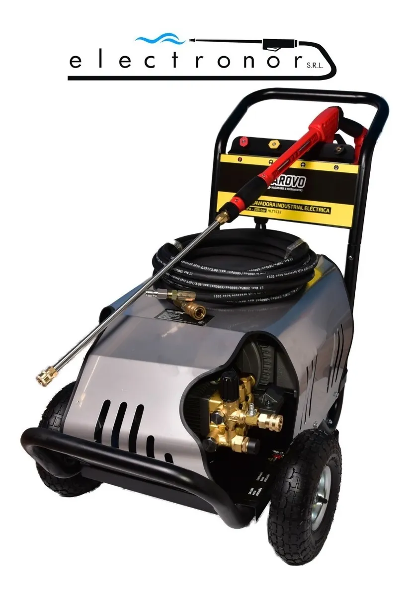 Hidrolavadora Industrial Trifasica Inox 220 Bar 14 Lts/min 7,5 Hp