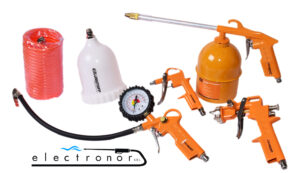 Kit Compresor Soplete+Pistola Con Tanque Manguera Lusqtoff Original