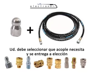 Manguera Destapa Cañeria para Hidrolavadora Varias Marcas X 10 Mt