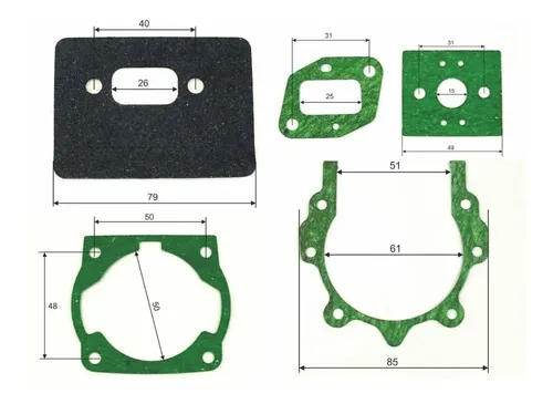 Juego Juntas para Motor de Desmalezadora China 52cc Gamma Lusqtoff - Imagen 3