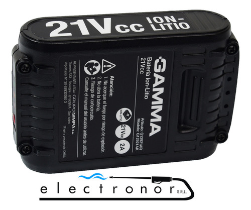 Bateria Taladro Atornillador 21v Gamma G12103 G12301 Origina - Imagen 4