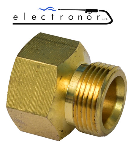 Adaptador Buje Hidrolavadoras M22 T14 Macho X 1/2 Bsp Hembra - Imagen 3