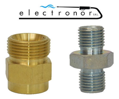 Niple + Entrerrosca Para Unir Mangueras De Hidrolavadoras - Imagen 2