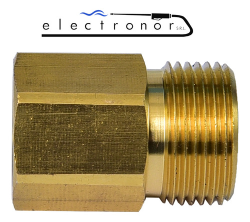 Adaptador Buje Hidrolavadoras M22 T14 Macho X 3/8 Bsp Hembra - Imagen 3