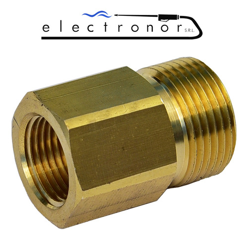 Adaptador Buje Hidrolavadoras M22 T14 Macho X 3/8 Bsp Hembra - Imagen 4