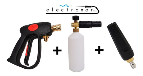 Pistola Corta + Foam Lance + Pico Hidrolavadora Universal - Imagen 4