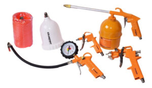 Kit Compresor Soplete Pistola Con Tanque Manguera Lusqtoff