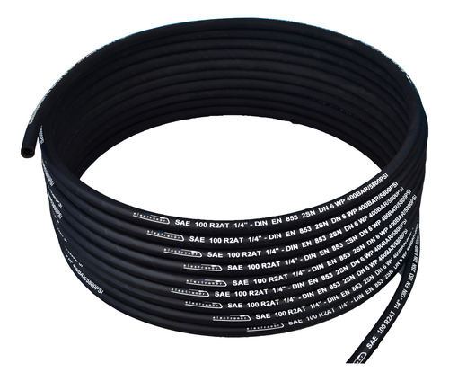 Manguera Hidrolavadora R2 1/4 X 20 Metros Reforzada Premium Negro Rojo Blanco Azul