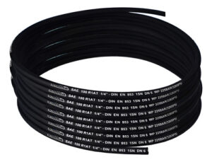 Rollo De Manguera Hidrolavadora R1 1/4 X 25 Mts Reforzada Azul,blanco,rojo, Negro