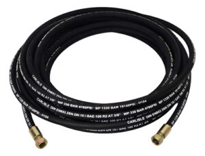 Manguera Hidrolavadora R2 3/8 X 20 Metros Con Terminales Negro