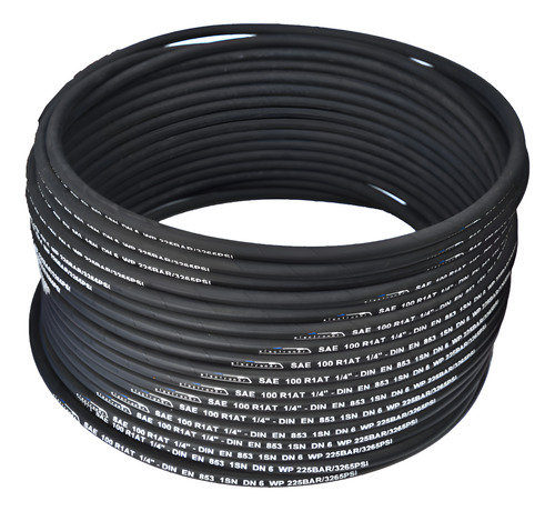 Manguera Hidrolavadora R1 1/4 X 15 Metros Reforzada Premium Negro Rojo Blanco Azul