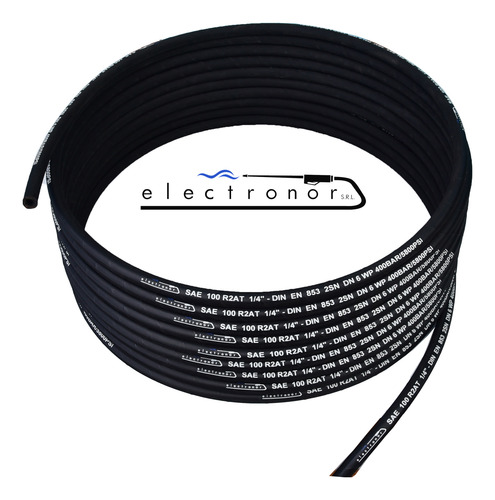 Manguera Hidrolavadora R2 1/4 X 20 Metros Reforzada Premium Negro Rojo Blanco Azul - Imagen 3