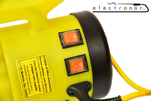 Turbina Peluqueria Canina Dixter Modelo 2802 2 Motores 2000w Amarillo - Imagen 3