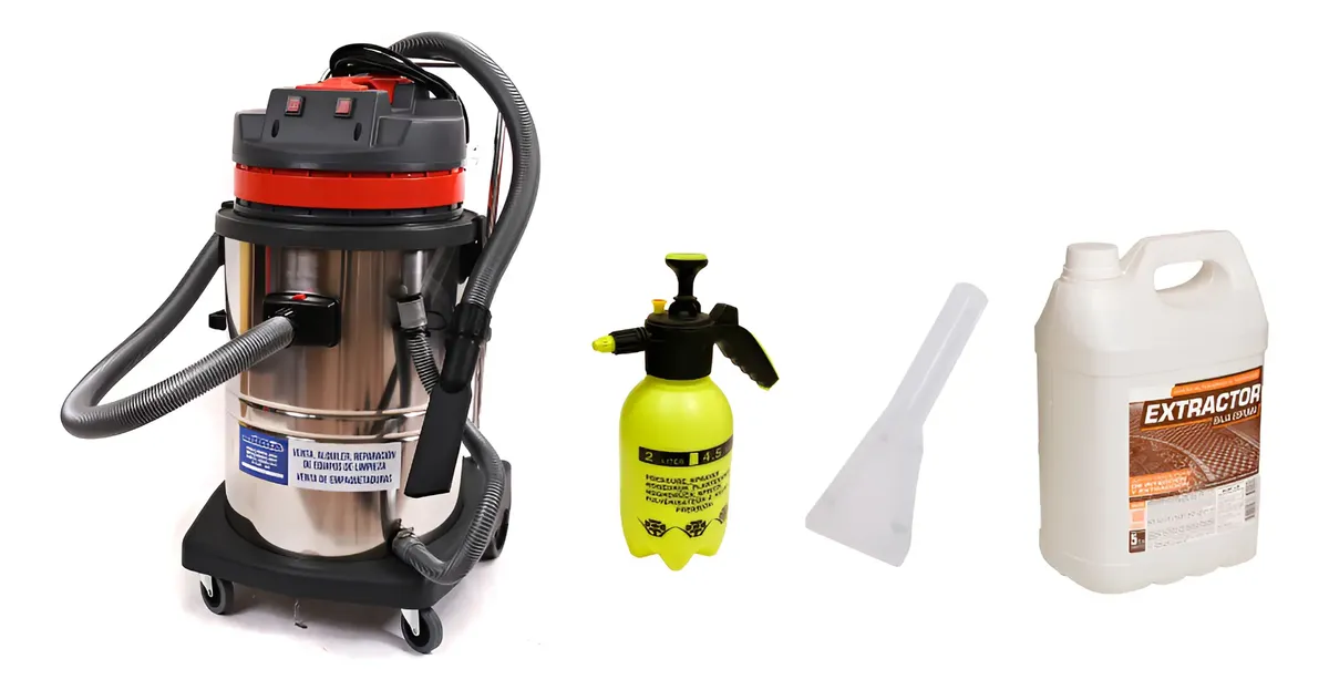 Combo Aspiradora Ind 2000w Lava Tapizados 60 L Polvo Liquido