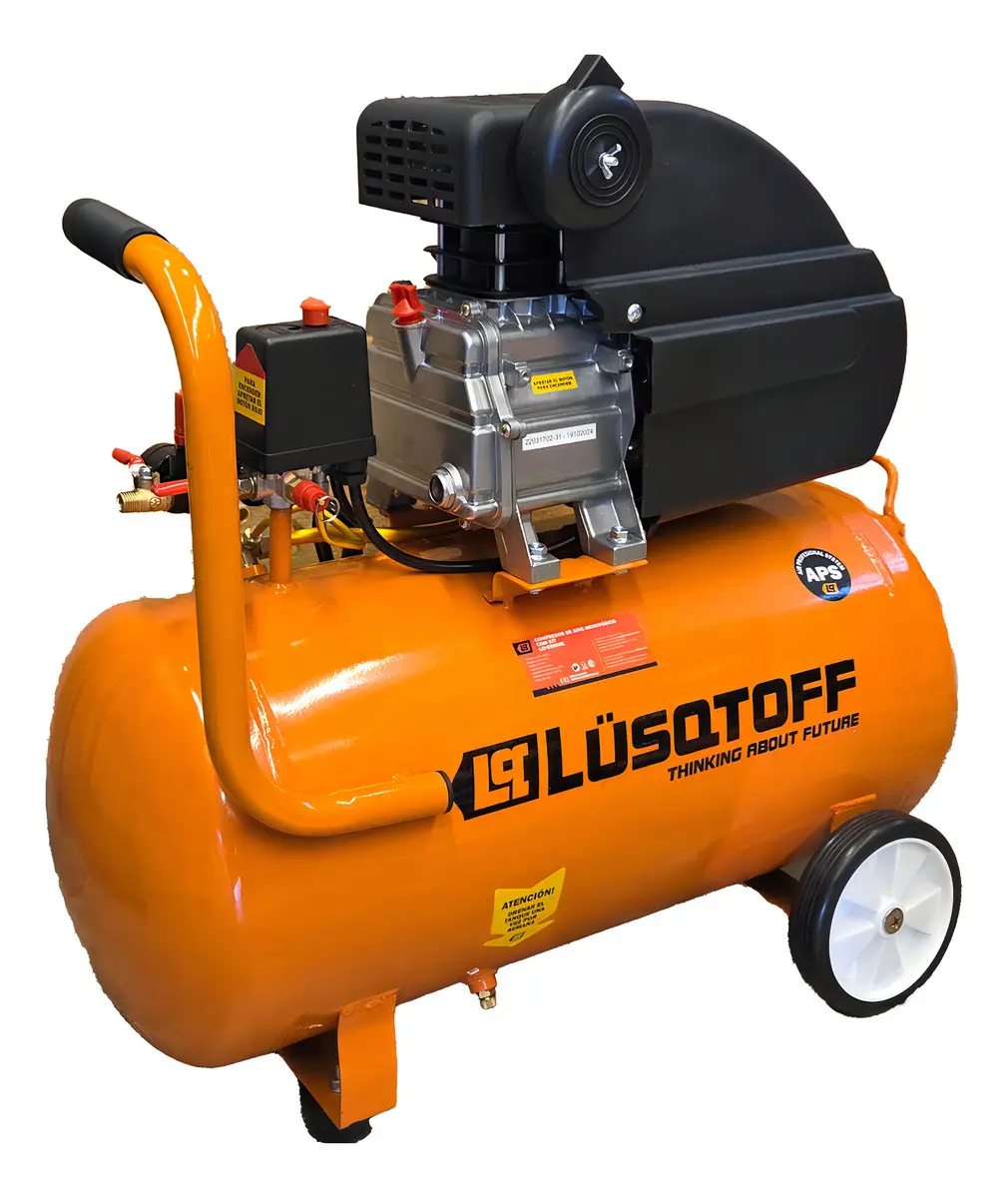 Compresor De Aire Eléctrico Portátil Lüsqtoff Lc-2550 Monofásico 50l 2.5hp 50hz Naranja